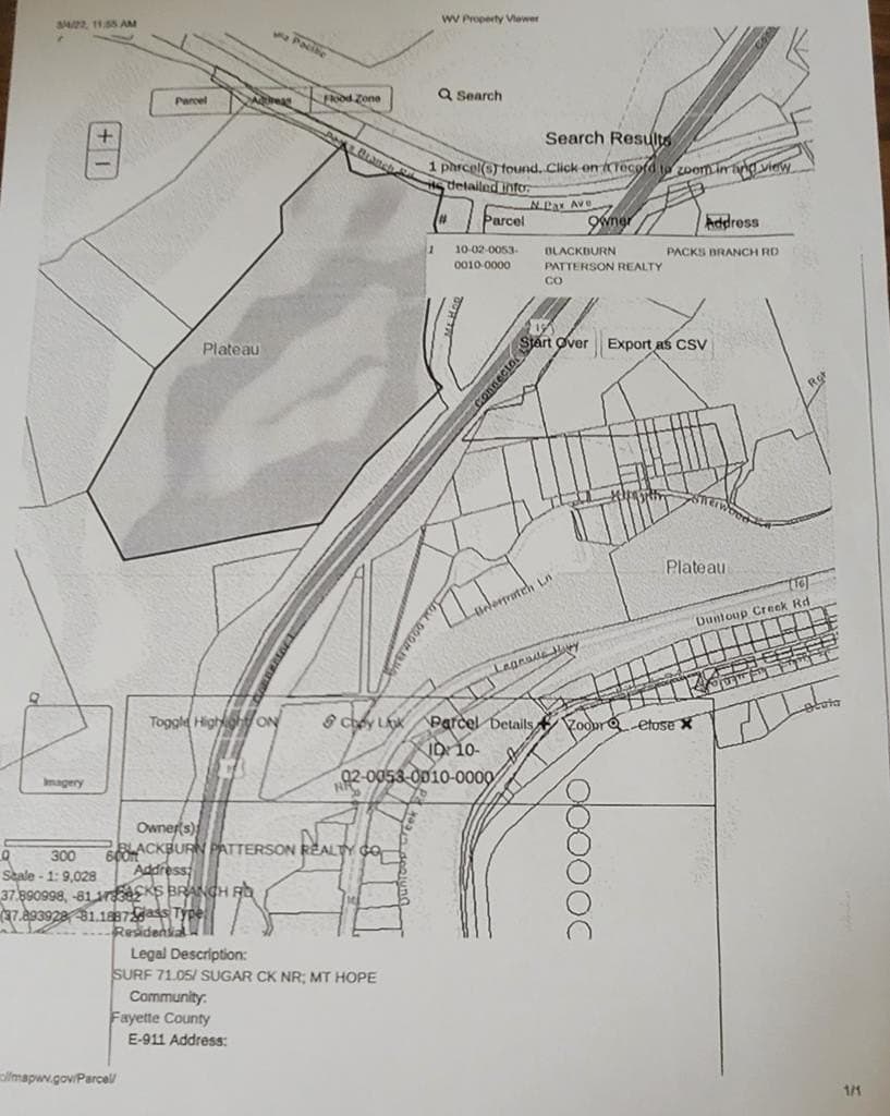 land for sale at Rt 19 Packs Branch Rd Bradley - $64,000