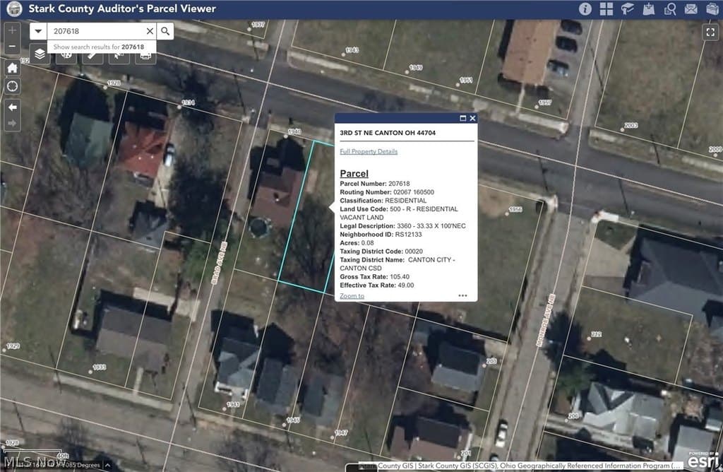 land for sale at 3rd St NE Canton 44704 - $3,500