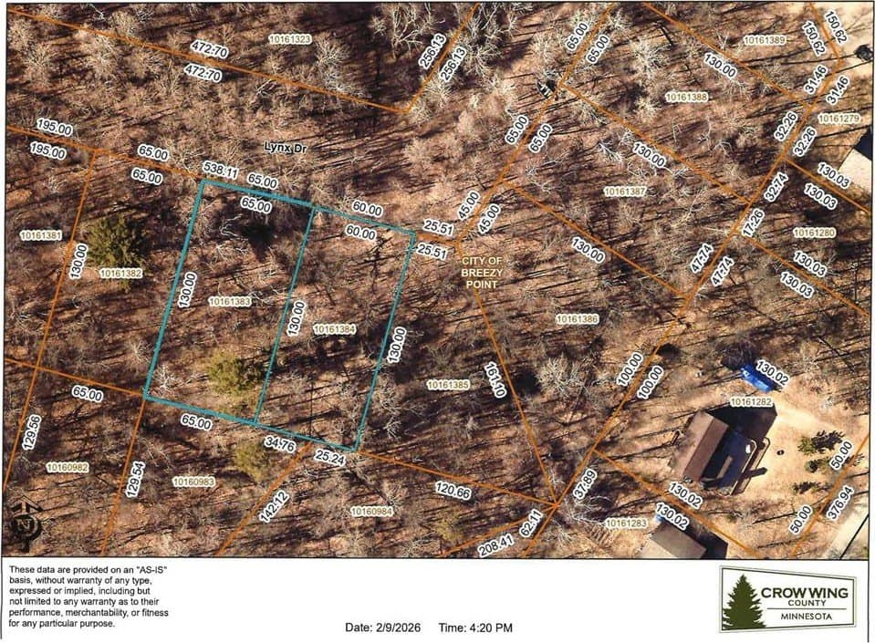 land for sale at Tbd Lynx Dr Lots 200 & 201 Breezy Point 56472 - $12,900