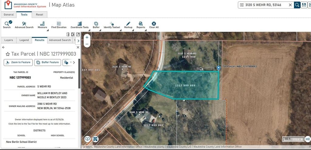 land for sale at 3120 S Wehr Rd New Berlin 53146 - $200,000