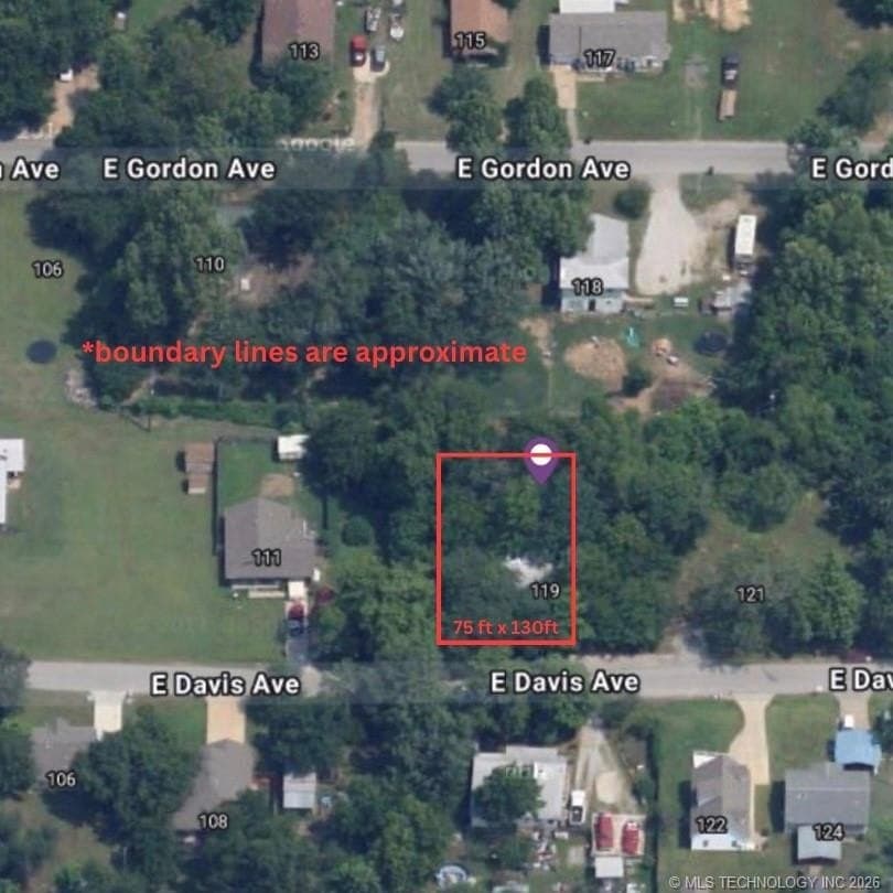 land for sale at 119 E Davis Ave Sapulpa 74066 - $9,500