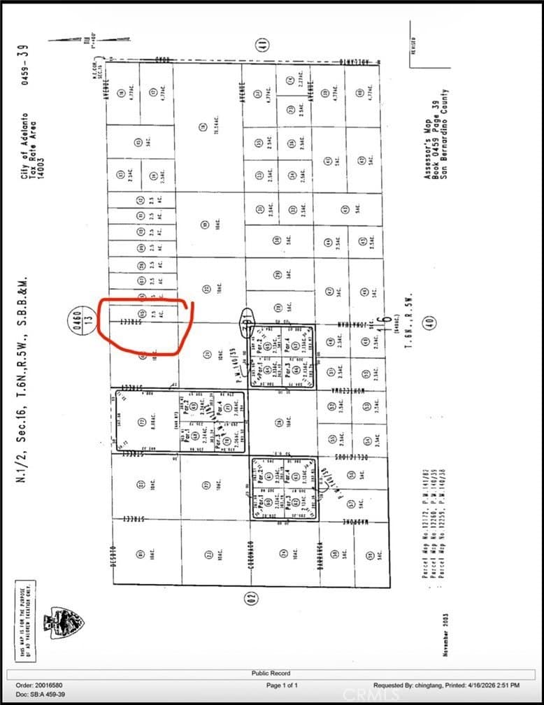land for sale at 1 Desoto Ave Adelanto - $120,000