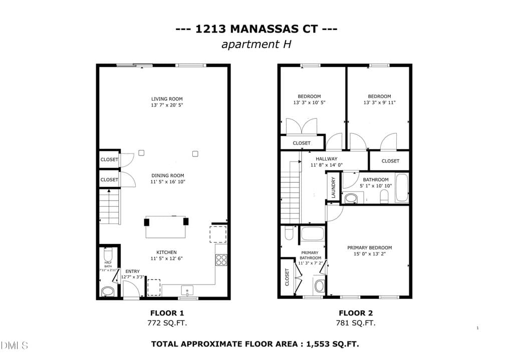 3 bedroom townhouse for sale at 1213 Manassas Ct Apt H Raleigh - $245,000
