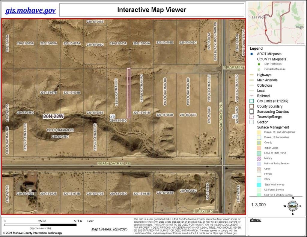 land for sale at 000XX N Oatman Rd Bullhead City 86442 - $4,000